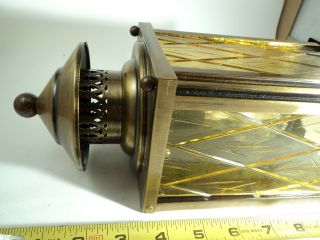 Cool Antique brass exterior lamp lantern with stained glass sconce entrance 