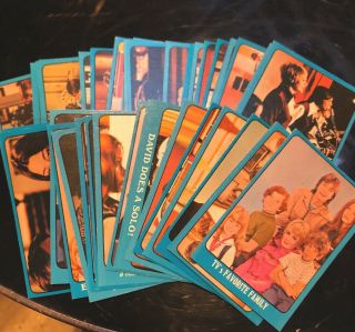 1971 Partridge Family Series 2 55 Card Blue Set Puzzle Poster On Back