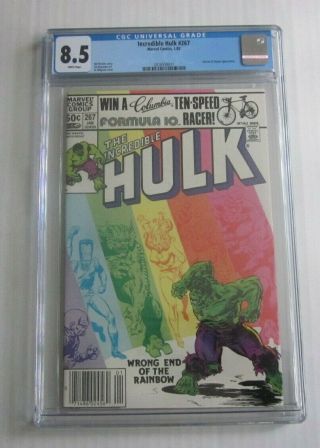 The Incredible Hulk 267 Marvel,  1982 Cgc 8.  5 Vf,