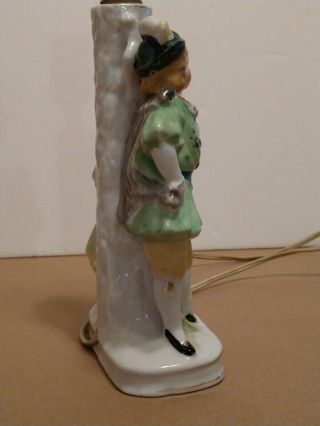 Vintage Porcelain Victorian Man And Woman Figurine Table Lamp. 3