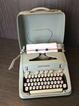 Vintage 1972 Hermes 3000 Portable Typewriter With Case