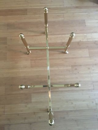 Vintage Brass Coffee Table Made In Italy Missing Glass Top