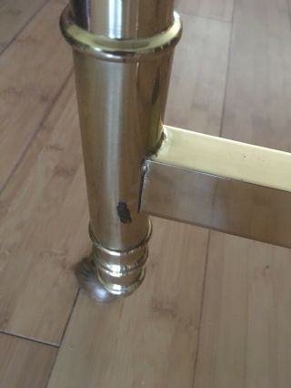 Vintage Brass Coffee Table Made In Italy Missing Glass Top 3