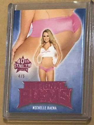 2019 Michelle Baena Benchwarmer 4/5 40th National Pink Foil Bums Card
