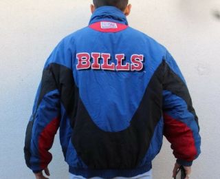 Buffalo Bills Vintage 90s Reebok Insulated Heavy Jacket Pro Line Nfl Large Dp