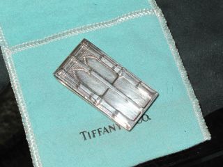 Tiffany & Co Brooklyn Bridge Sterling Silver Money Clip W/ Pouch Bag Rare