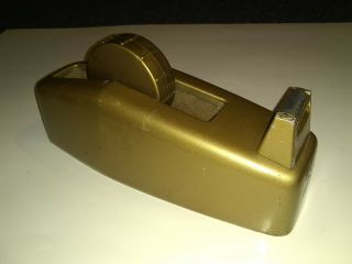 Vintage Scotch Heavy Duty Large Gold Tape Dispenser,  Model C - 23,  Made In Usa