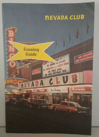 Vintage Nevada Club Gaming Guide 1959