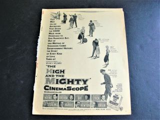 The High And The Mighty - 1954 Film - Starring: John Wayne - Page Movie Ad.