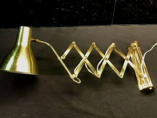 Vtg Mid Century Modern Scissor Arm Wall Sconce Light