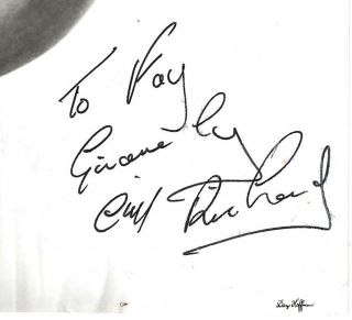 Cliff Richard Pop Singer Signed 1960s 8 x 10 Photograph 2