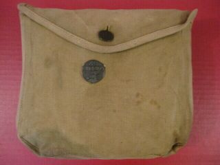 Wwi Era Us Army M1910 Haversack Canvas Meat Can Or Mess Kit Pouch - Khaki 4