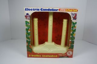 10 Vintage Electric 3 Light Candle Window Candolier/candelabra Christmas W/boxes
