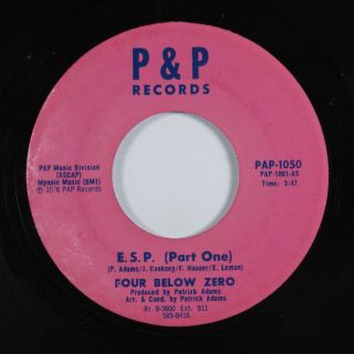 70s Disco Soul 45 Four Below Zero E.  S.  P.  P&p Hear