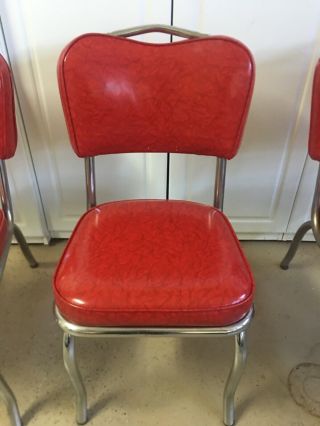 Retro Red Dining Table & Chairs,  Virtue Bros.  Mfg.  Company