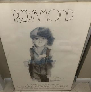 Rosamond Signed 1978 Framed One Woman Exhibits Print Poster