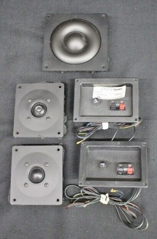 Vintage 5 Pc.  Jensen Advent Maestro Speaker Parts,  Crossovers,  Tweeters,  Woofer