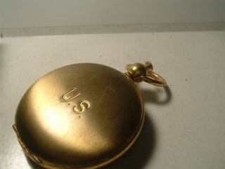 Vintage Compass Marked U.  S.  / Military,  Pocket Watch Style,