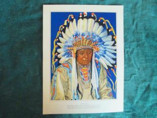 Print Of Portrait Of Blackfoot Indian Home Gun By Winold Reiss