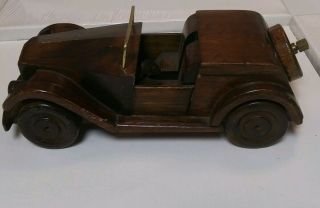 1982 George Good Corporation Wooden Car Music Box Vintage.  King Of The Road