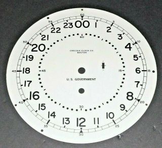 Chelsea Clock Dial 8.  5 Inch U.  S.  Government 24 Hour
