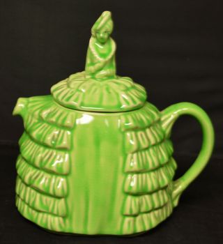 Vintage Sadler " Ye Daintee Ladyee " Crinoline Lady Teapot - Green