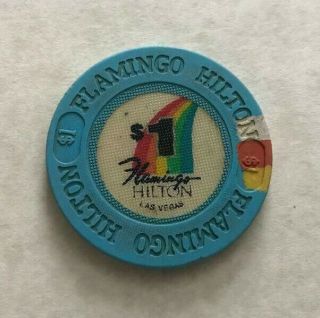 Flamingo Hilton $1 Casino Chip Las Vegas,  Nevada 1980 