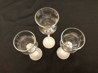 PartyLite ICED CRYSTAL TRIO Frosted Stem Votive Tealight Candle Holders P9248 3