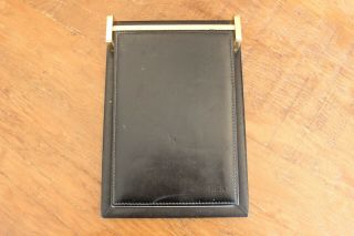 Mark Cross Black Leather Desk Top Notepad Book Made In Italy
