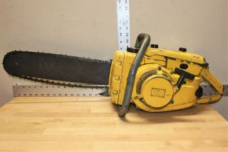 Vintage Mcculloch 250 Chainsaw With 16 " Bar Great Saw For Restoration Runs Cuts