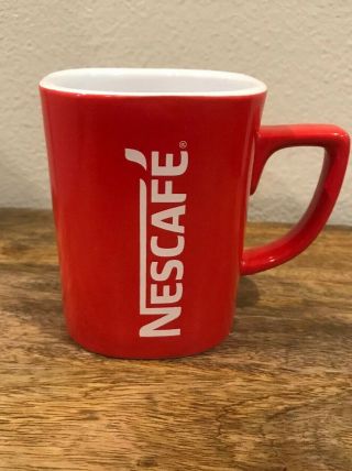 Vintage Nescafe Red Square Coffee Cup/mug 8 Oz Pre - Owned