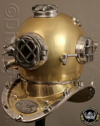 Diving Divers Helmet Antique U.  S Navy Mark V Deep Sea Divers 18 "