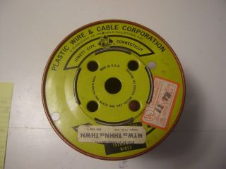Vintage TRIANGLE Plastic Wire & Cable Corp Empty Metal Spool Reel 3