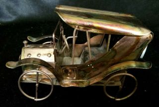 Vintage Copper Ford Model T Music Box,  Plays " King Of The Road " C.  1970s