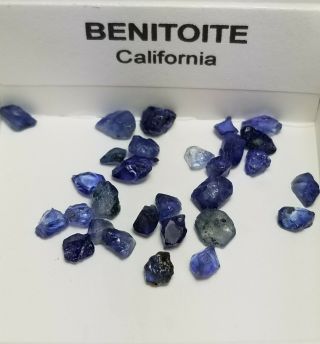 Rare Benitoite Crystals From The Gem Mine In California (bhw 40)