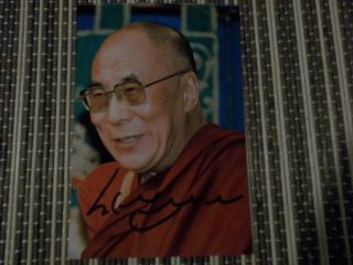 His Holiness The Dali Lama,  6 X 4 Hand Signed Photo