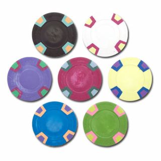 Sample Pack Blank Milano Pure Clay 10 Gram Poker Chips 1 Of Each Color -