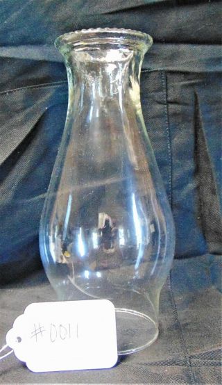Vintage Beaded Glass Oil Hurricane Lamp Chimney Globe Shade 8.  5 " High 2 3/4