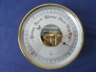Vintage Lufft Barometer Solid Brass Marine Porthole Style Made Germany
