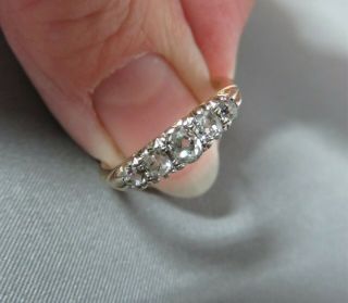 Victorian 18ct Gold 5 Stone Diamond Engagement Ring.  Mine Cut Stones.  Xcceod