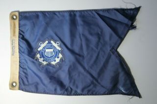 Vintage U.  S.  Coast Guard Auxiliary Blue Nautical Maritime Yachting Flag
