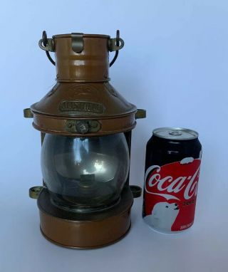 Vintage Tung Woo Stern Ship Lantern Copper Brass