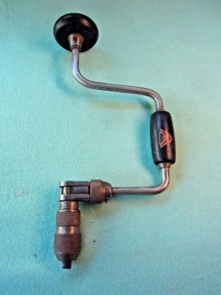 Vintage Millers - Falls 1410 Ratcheting Hand Auger Drill Brace,  10 " Swing