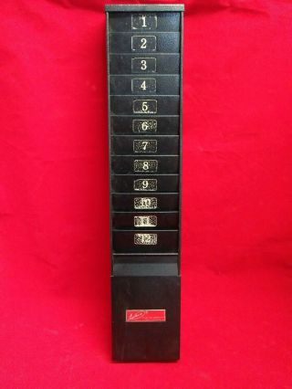 Vintage Lathem 12 Slot Time Card Rack