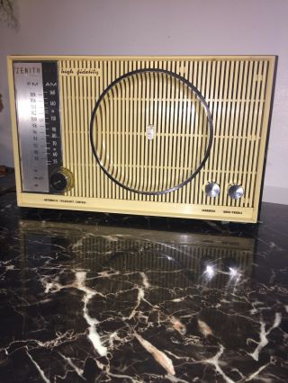 Vintage Zenith Am/fm Tube High Fidelity Radio Model C845l