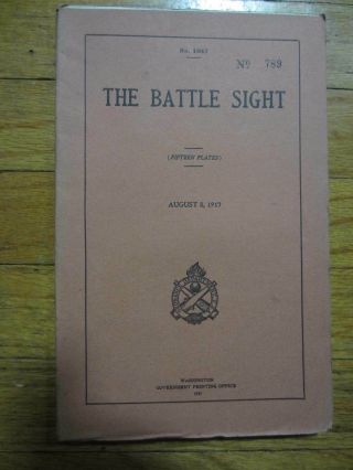Ww1 1917 Technical Book On The Battle Sight