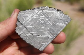 Muonionalusta Meteorite Etched Part Slice 40 Grams