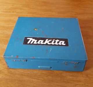 Makita Metal Drill Box Vintage Tool Carrier Rustic Carry Case Carpenter Mechanic