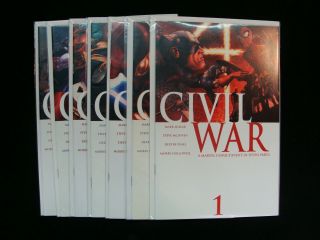Marvel Civil War 1 - 7 Complete Run Plus Opening Shot Sketchbook Complete Run