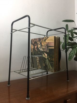 Vintage Mid Century Stylish Steel Record Stand